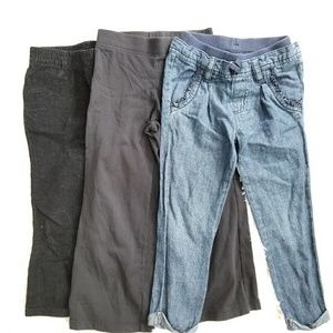 Bundle of 3 kids girl pants Sz 3T jeans corduroy